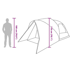 Σκηνή Dome 4 Ατόμων με στέγη Πράσινο 455 x 252 x 178 εκ - Pakobazaar