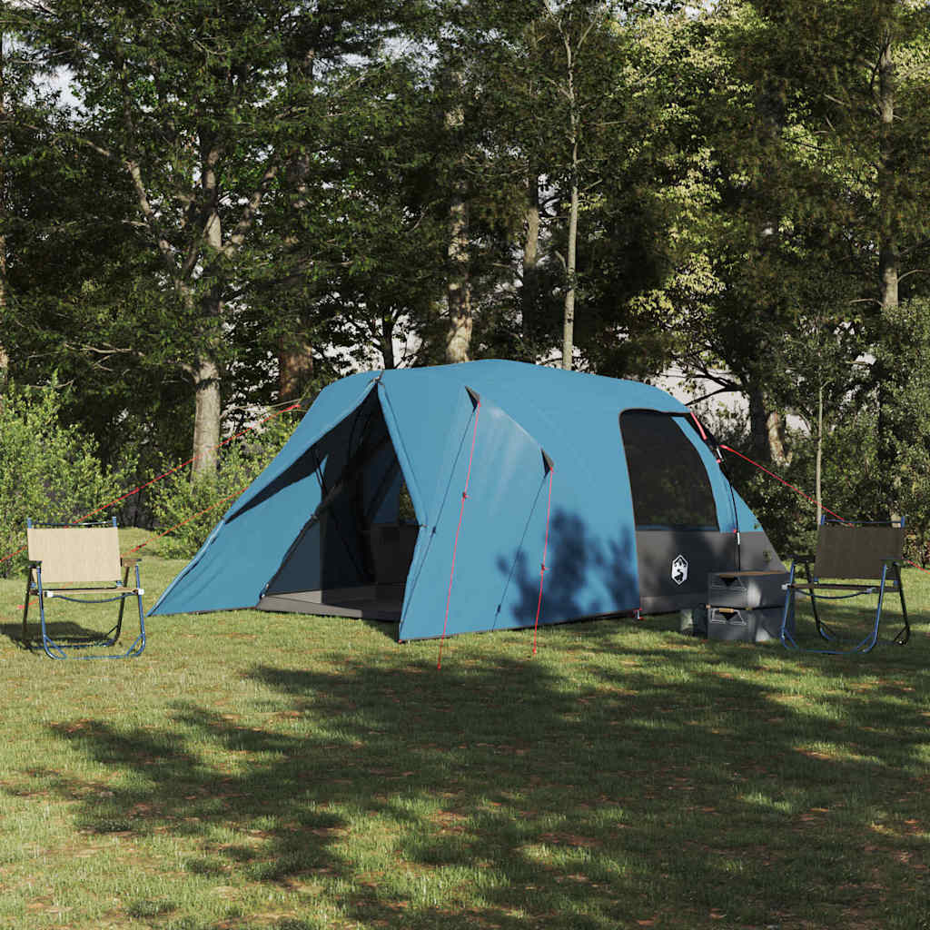 Σκηνή Dome 4 Ατόμων με στέγη Μπλε 455 x 252 x 178 εκ - Pakobazaar