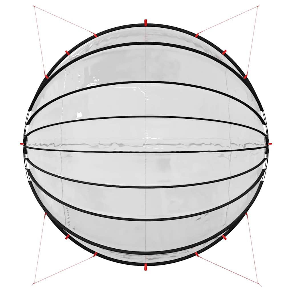 Θόλος πισίνας Διαφανές 592 x 590 x 275 εκ. PVC