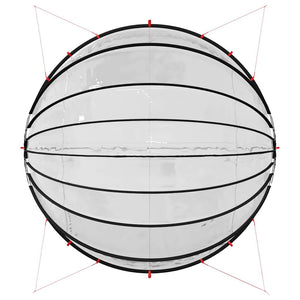 Θόλος πισίνας 592 x 590 x 275 εκ. PVC Διαφανές