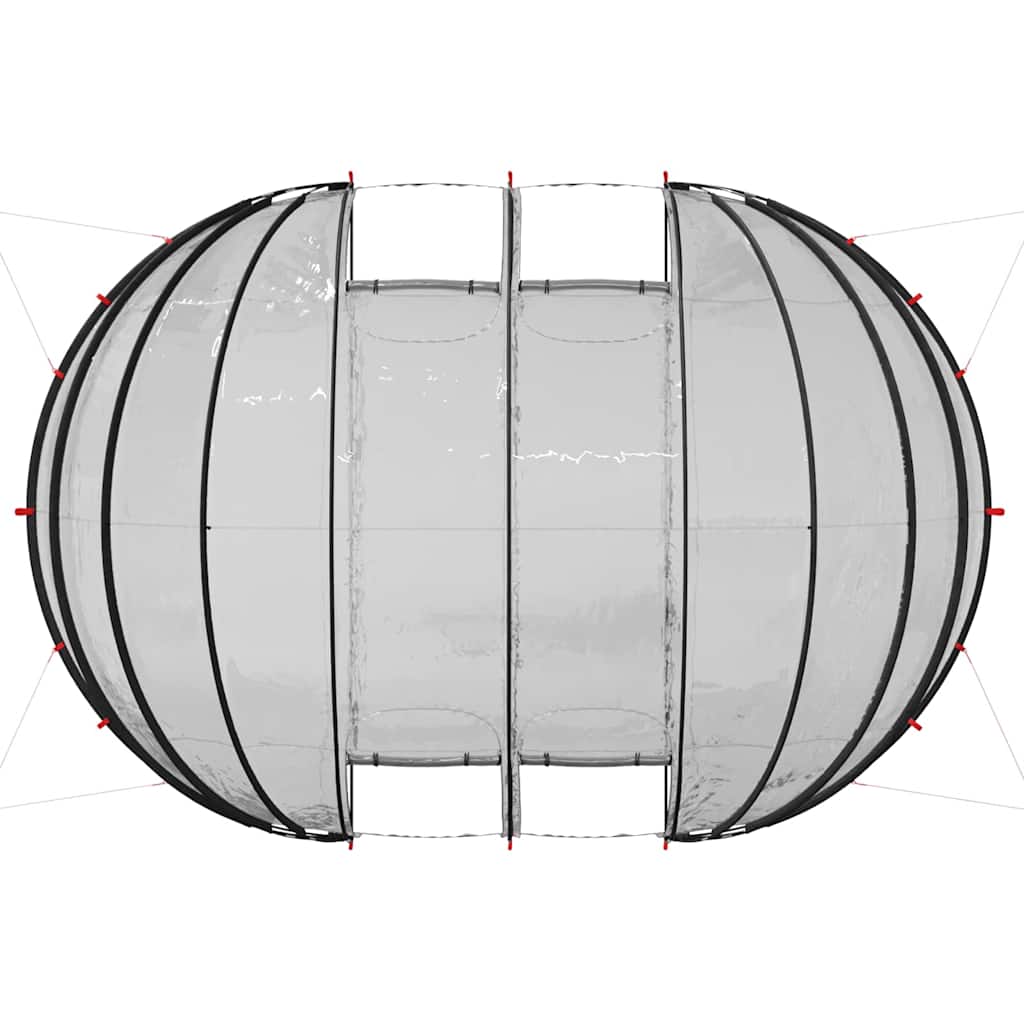 Σκηνή πισίνας τύπου θόλου Διαφανές 538 x 440 x 204 εκ. PVC