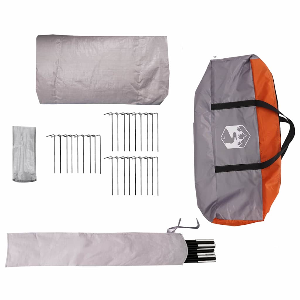 Τέντα Τιπί 5 Ατόμων Γκρι και Πορτοκαλί 600 x 600 x 347 εκ - Pakobazaar