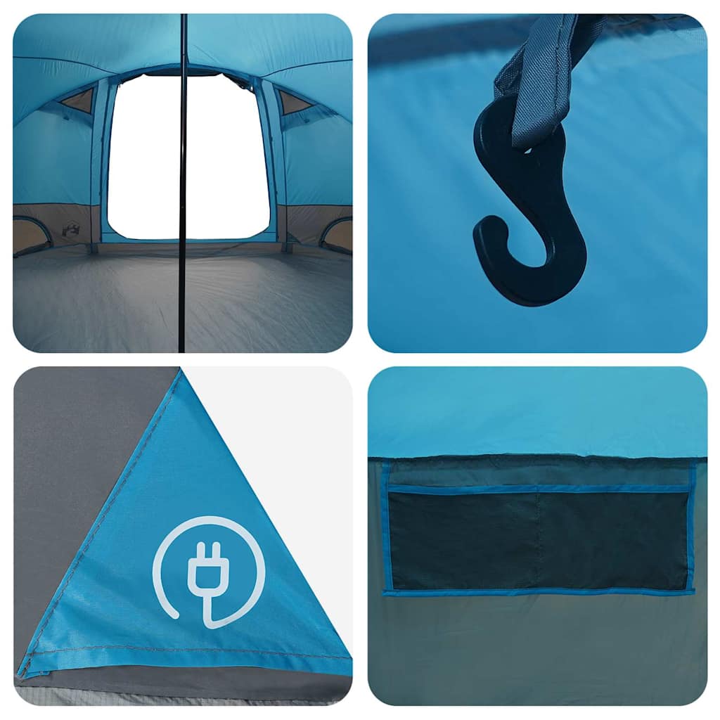 Σκηνή Dome 4 Ατόμων με στέγη Μπλε 505 x 450 x 248 εκ. - Pakobazaar