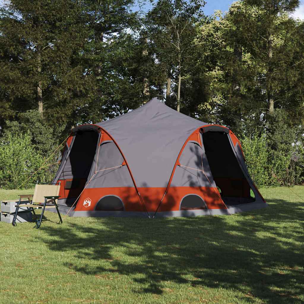 Σκηνή Dome 4 Ατόμων Γκρι και Πορτοκαλί 505 x 450 x 248 εκ. - Pakobazaar