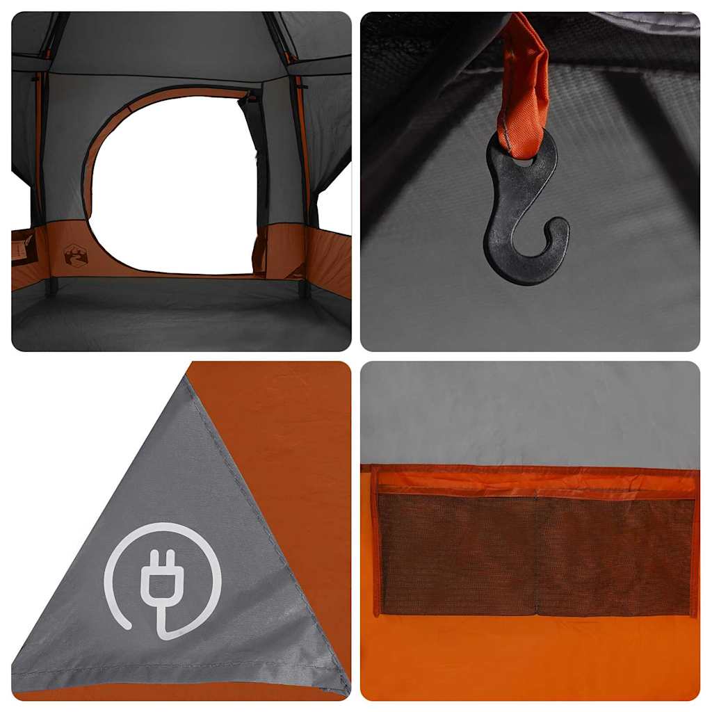 Καμπίνα για 5 άτομα Γκρι και Πορτοκαλί 333 x 317 x 194 εκ - Pakobazaar