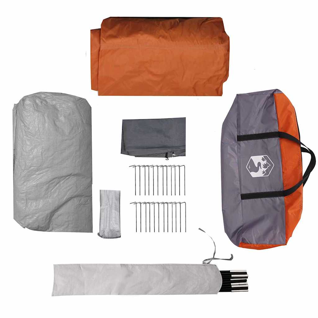 Σκηνή Σήματος 4 Ατόμων Γκρι και Πορτοκαλί 778 x 356 x 210 εκ - Pakobazaar