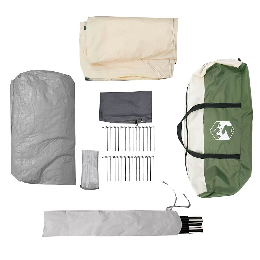 Τέντα Τούνελ 6 Ατόμων Πράσινο και Λευκό 778 x 356 x 210 εκ - Pakobazaar