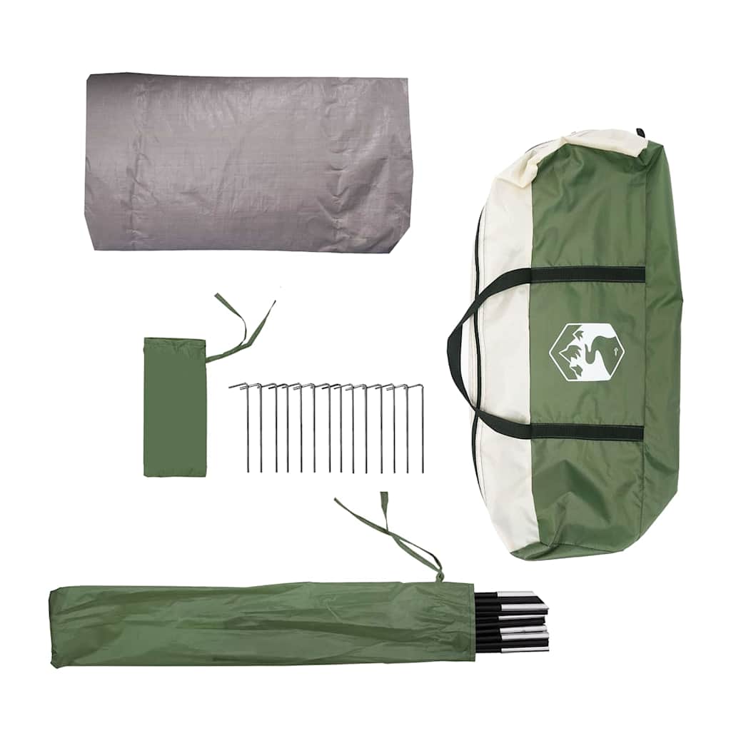 Τέντα Τουνέλ 3-Ατόμων Πράσινο και Λευκό 328 x 228 x 115 εκ. - Pakobazaar