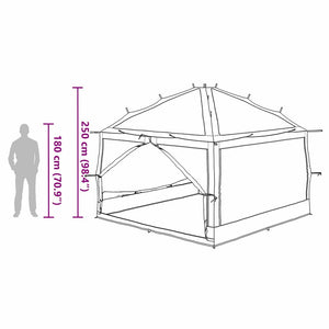 Εσωτερική Σκηνή 7 Ατόμων Μπλε και Γκρι 300 x 300 x 250 εκ. - Pakobazaar