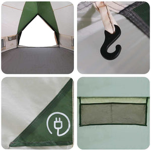 Τέντα Teepee 10 Ατόμων Πράσινο και Λευκό 490 x 410 x 210 εκ. - Pakobazaar