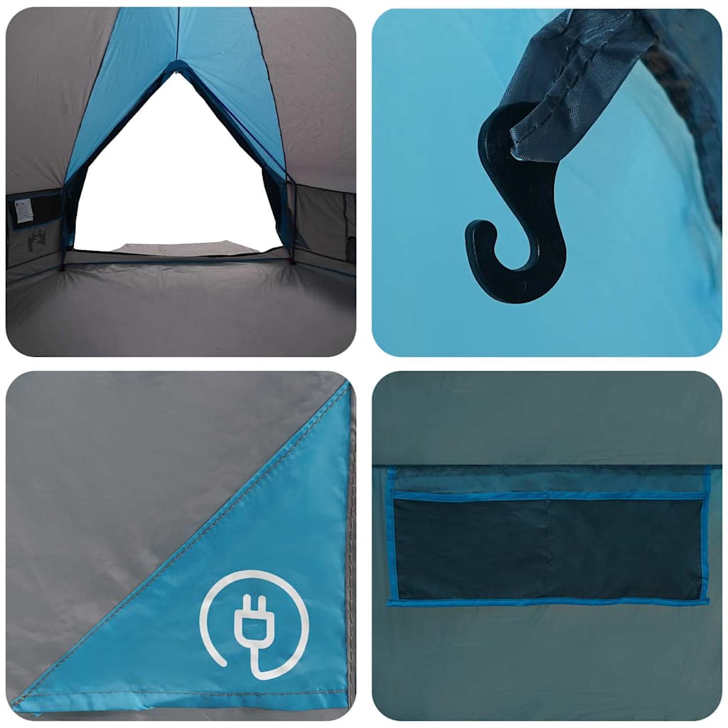 Τέντα Teepee 10 Ατόμων Μπλε και Γκρι 490 x 410 x 210 εκ. - Pakobazaar