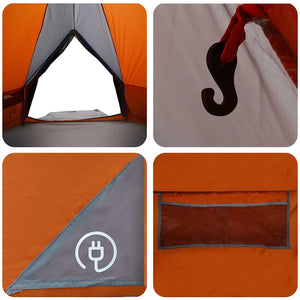 Τέντα Teepee 10 Ατόμων Γκρι και Πορτοκαλί 490 x 410 x 210 εκ. - Pakobazaar