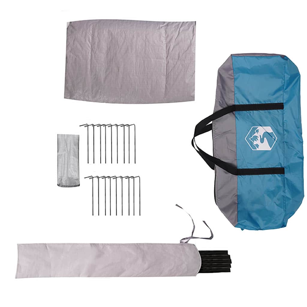 Τέντα Τιπί 6 Ατόμων με στέγη Μπλε και Γκρι 431 x 366 x 185 εκ. - Pakobazaar