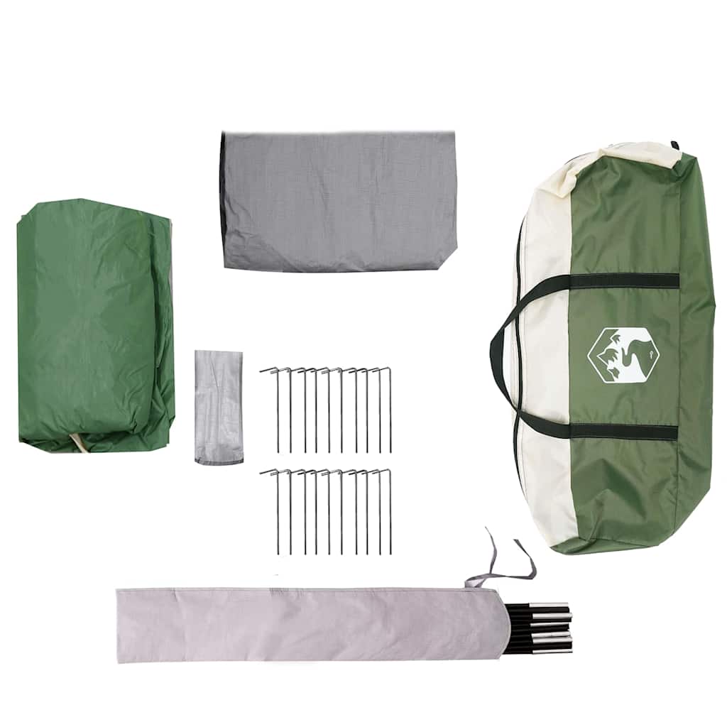 Τέντα οικογένειας 4-ατόμων Πράσινο και Λευκό 324 x 255 x 230 cm - Pakobazaar