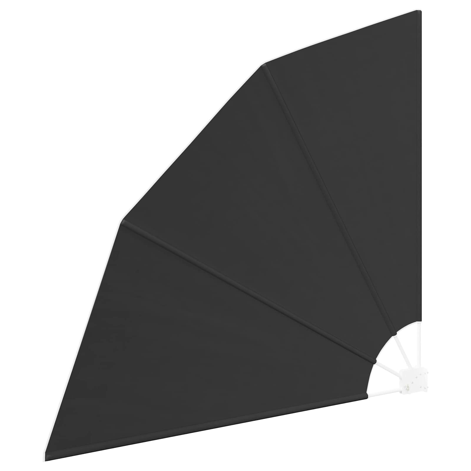 Αδιάφανο σκίαστρο μπαλκονιού 160 x 160 cm Πολυεστέρας Μαύρο - Pakobazaar