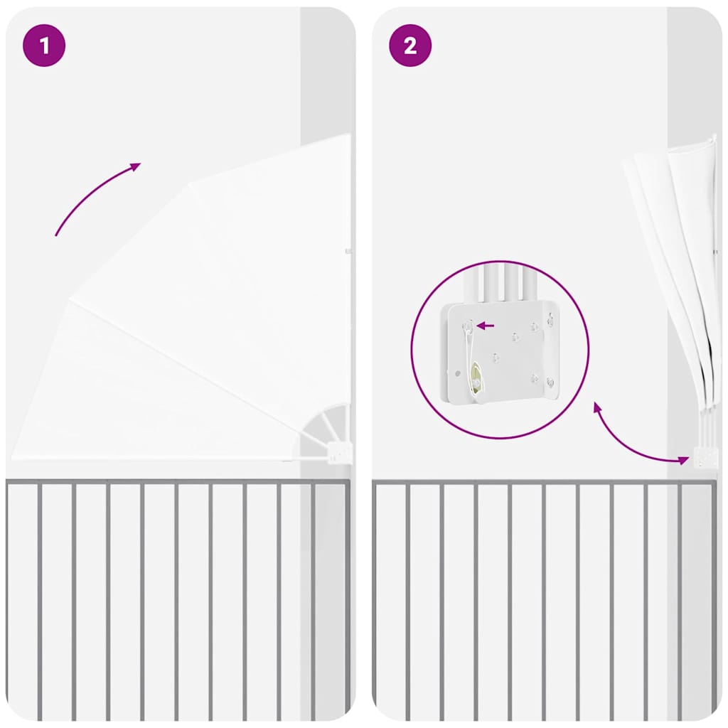 Αδιάφανο σκίαστρο μπαλκονιού Λευκό 160 x 160 cm Πολυεστέρας