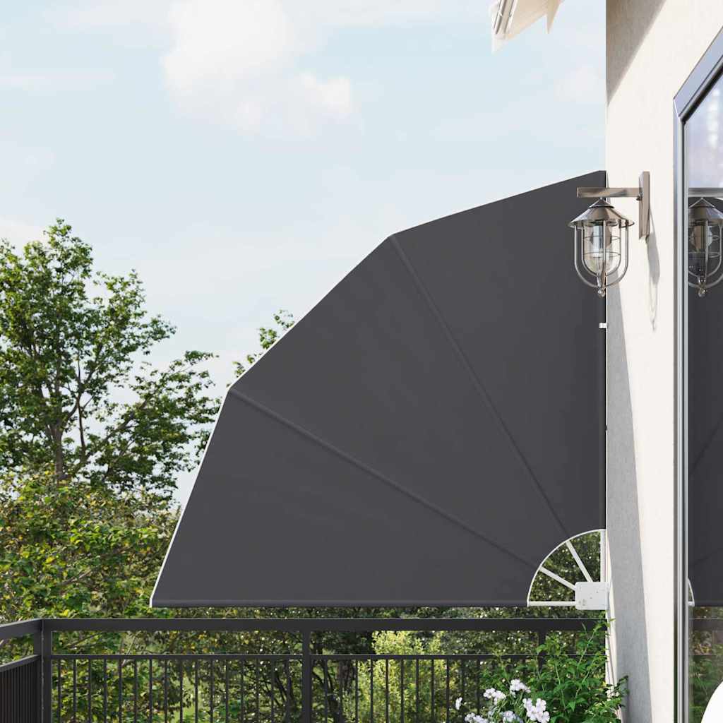 Αδιάφανο σκίαστρο μπαλκονιού 140 x 140 cm Πολυεστέρας Μαύρο
