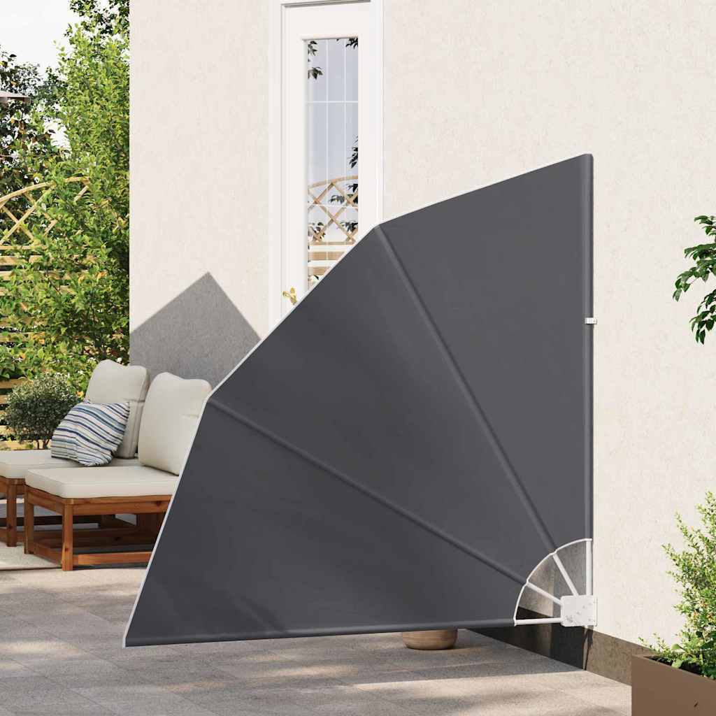 Αδιάφανο σκίαστρο μπαλκονιού 140 x 140 cm Πολυεστέρας Μαύρο