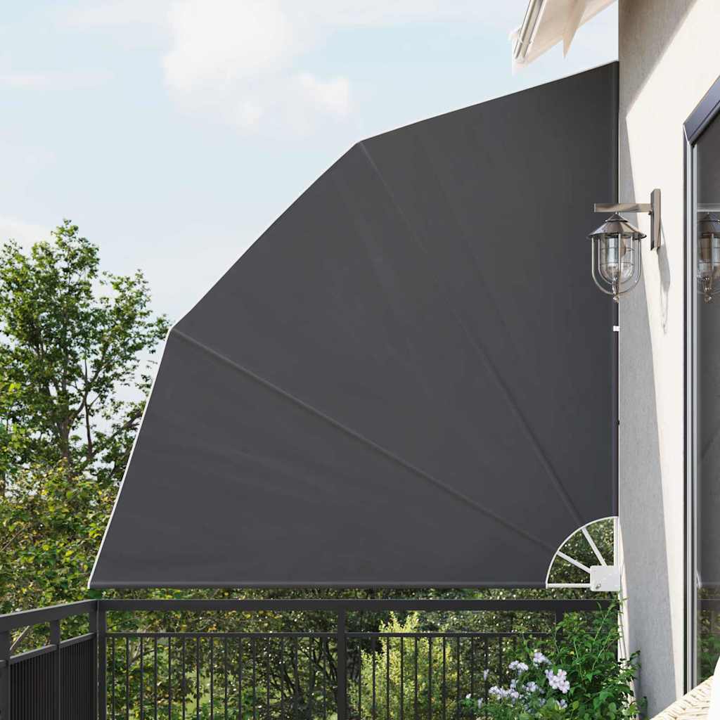 Αδιάφανο σκίαστρο μπαλκονιού 210 x 210 cm Πολυεστέρας Μαύρο
