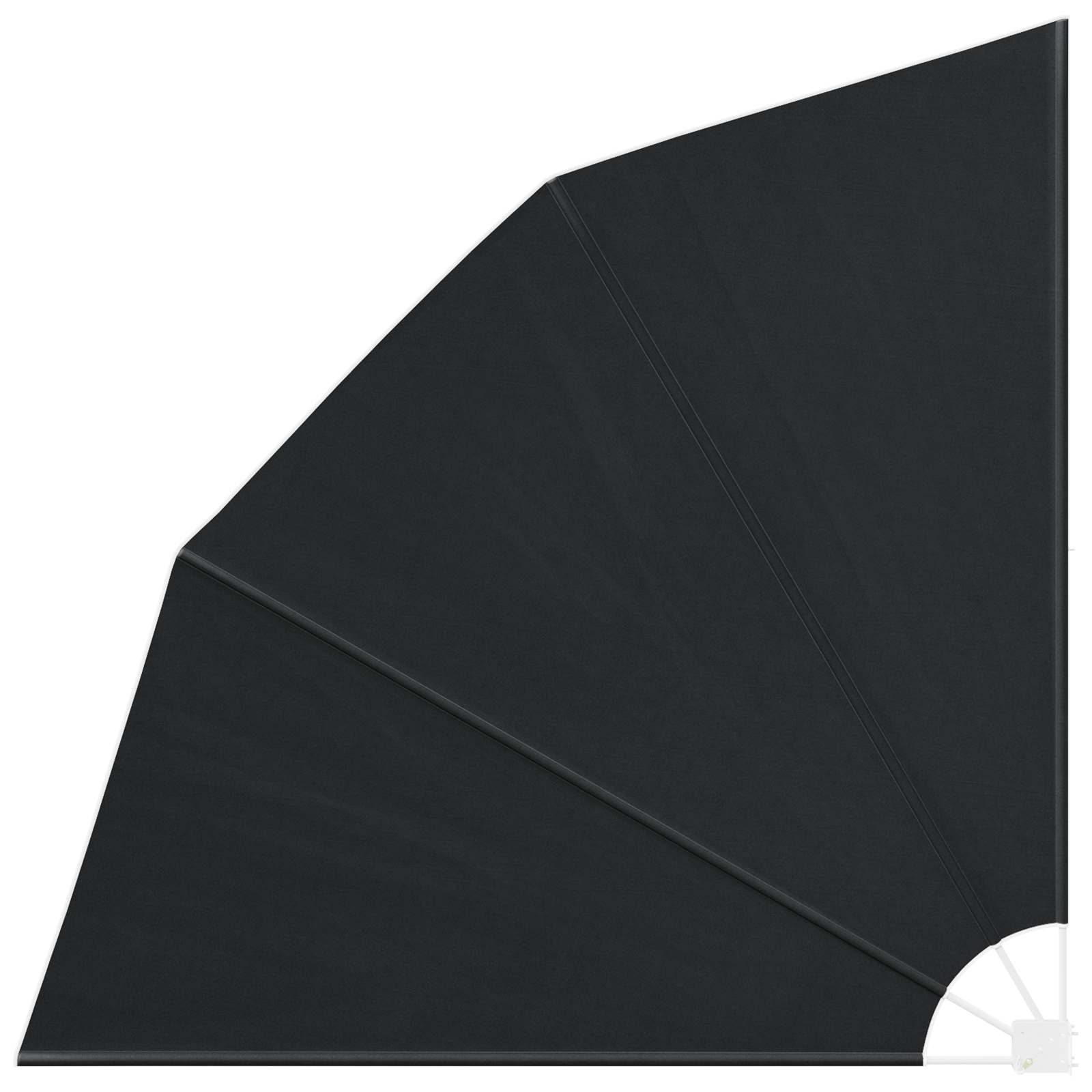Αδιάφανο σκίαστρο μπαλκονιού 210 x 210 cm Πολυεστέρας Μαύρο - Pakobazaar