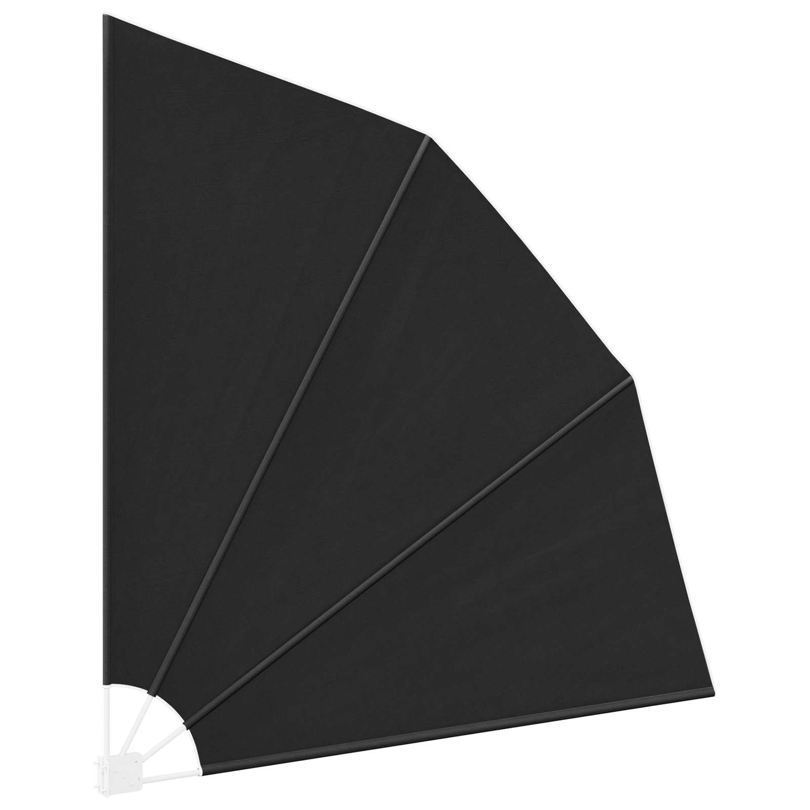 Αδιάφανο σκίαστρο μπαλκονιού 210 x 210 cm Πολυεστέρας Μαύρο - Pakobazaar