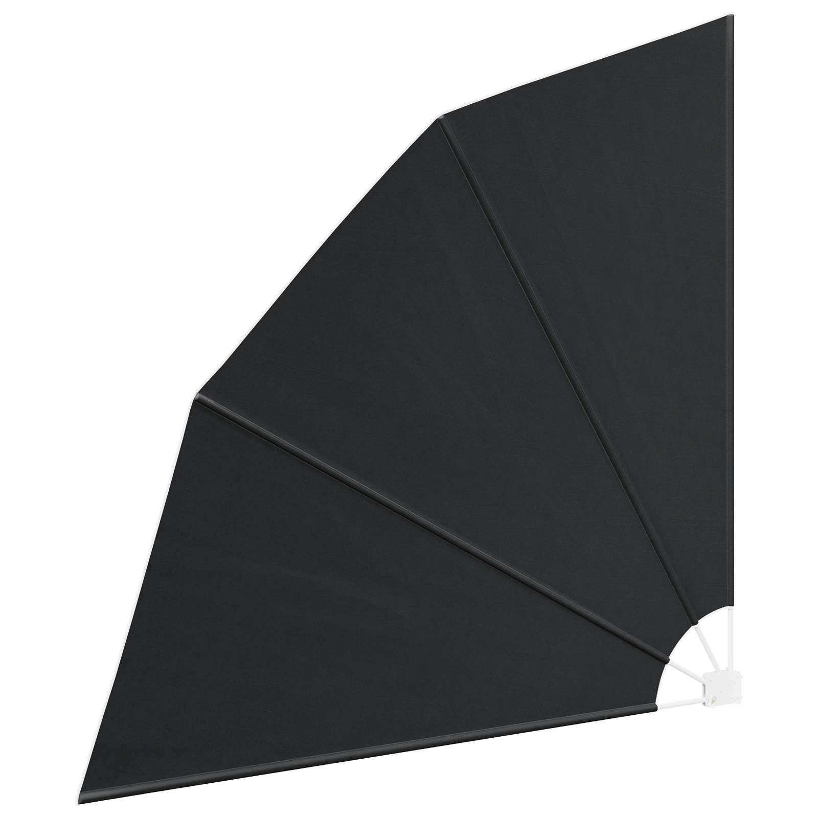Αδιάφανο σκίαστρο μπαλκονιού 210 x 210 cm Πολυεστέρας Μαύρο - Pakobazaar