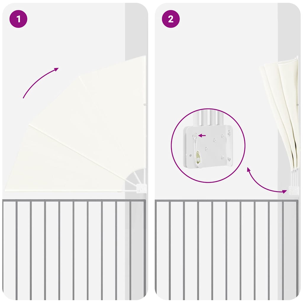 Αδιάφανο σκίαστρο μπαλκονιού Κρεμ 160 x 160 cm Πολυεστέρας