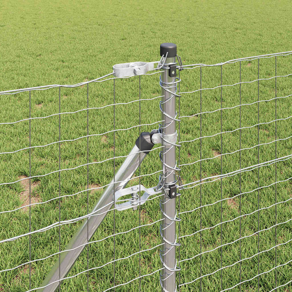 Στύλος Περιφράξεων 13 pcs Ασημί Ατσάλι