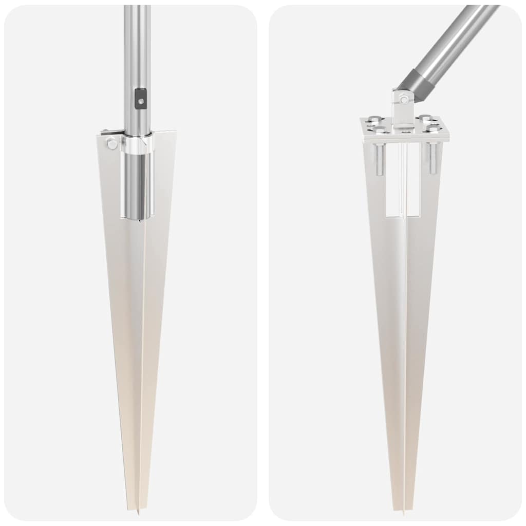 Στύλος Περιφράξεων 13 pcs Ασημί Ατσάλι