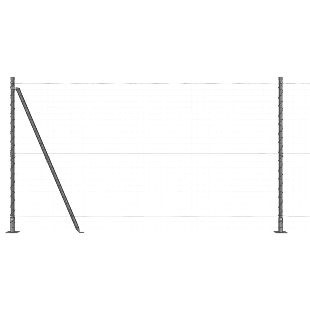 Στύλος Περιφράξεων 13 pcs Γκρι Ατσάλι