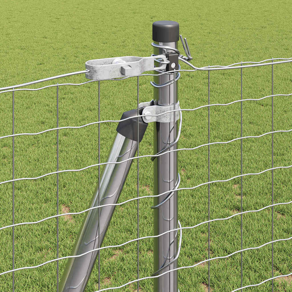 Στύλος Περιφράξεων 13 pcs Ασημί Ατσάλι