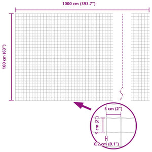 Φράχτης Εuro 1,6 x 10 m Σίδηρος με επικάλυψη PVC - Pakobazaar