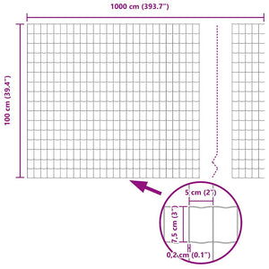 Φράχτης Εuro 1 x 10 m Σίδηρος με επικάλυψη PVC - Pakobazaar