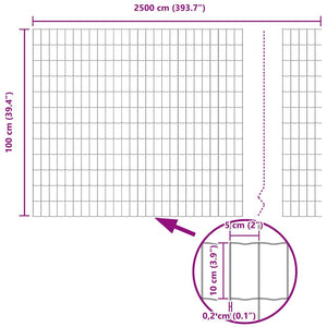 Φράχτης Εuro 1 x 25 m Σίδηρος με επικάλυψη PVC - Pakobazaar