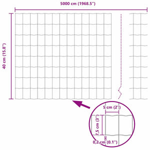 Φράχτης Εuro 0,4 x 50 μ. Σίδηρος με επικάλυψη PVC - Pakobazaar