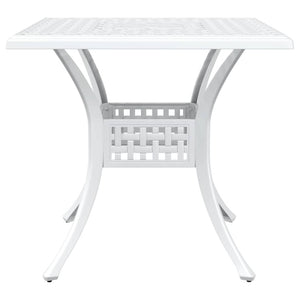 Σερβίτσιο τραπεζιού κήπου 5 τμχ. Λευκό Χυτό αλουμίνιο - Pakobazaar