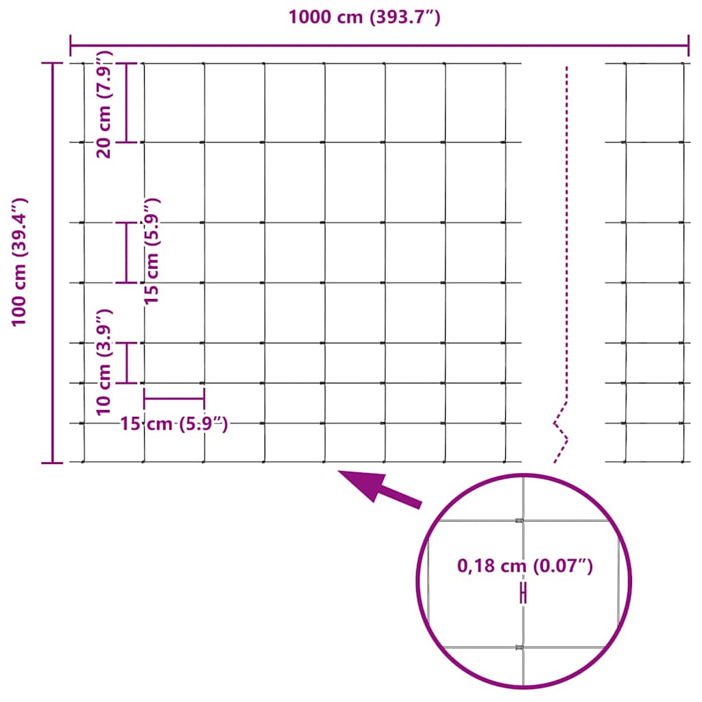 Άγριο Φράχτη Ζεστός Γαλβανισμένος 1000 x 100 x 0,18 εκ Σίδερο - Pakobazaar