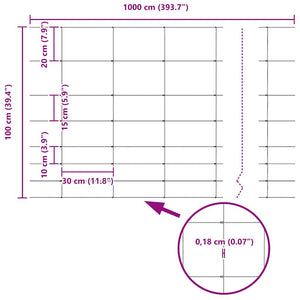 Άγριο Φράχτη 1000 x 100 x 0,18 εκ Σίδερο Ζεστός Γαλβανισμένος
