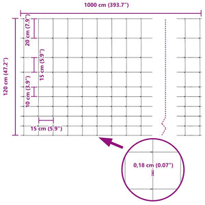 Άγριο Φράχτη Ζεστός Γαλβανισμένος 1000 x 120 x 0,18 εκ. Σίδερο