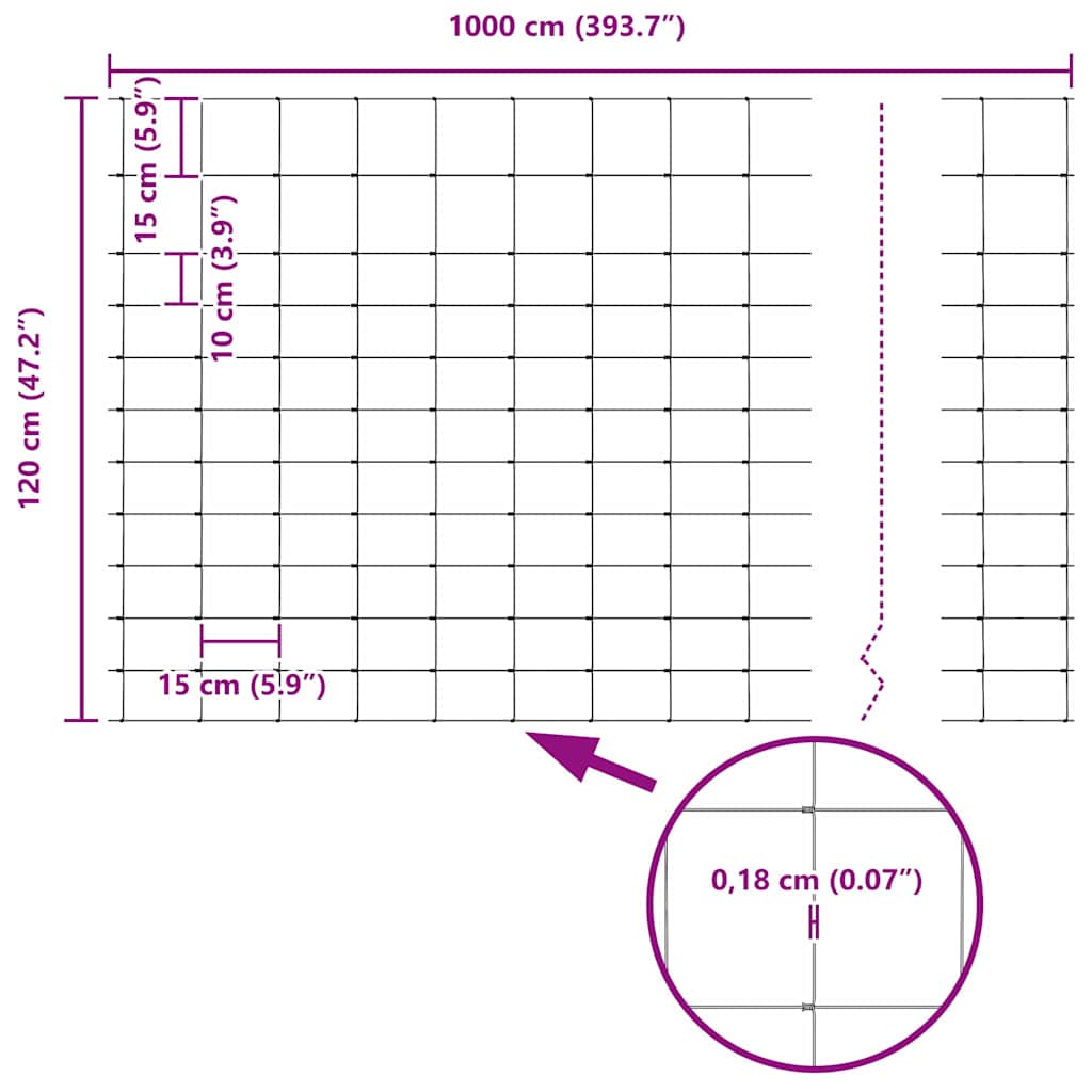 Άγριο Φράχτη Ζεστός Γαλβανισμένος 1000 x 120 x 0,18 εκ. Σίδερο - Pakobazaar