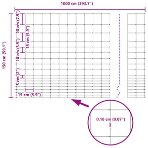 Άγριο Φράχτη Ζεστός Γαλβανισμένος 1000 x 150 x 0,18 εκ. Σίδερο