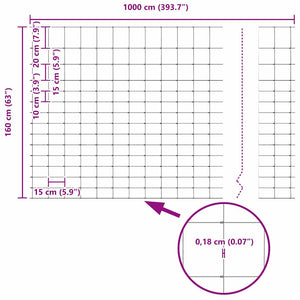 Άγριο Φράχτη Ζεστός Γαλβανισμένος 1000 x 160 x 0,18 εκ. Σίδερο - Pakobazaar