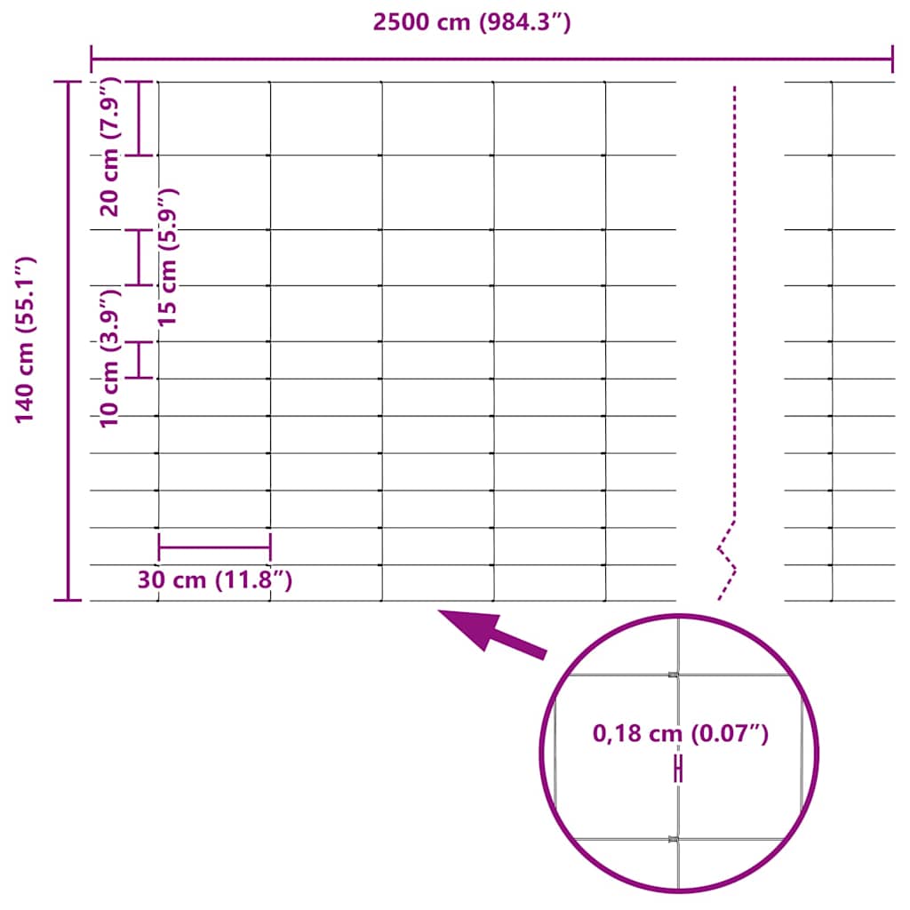 Περίφραξη αγρού Ασημί 25 x 1,4 μ Γαλβανισμένος χάλυβας