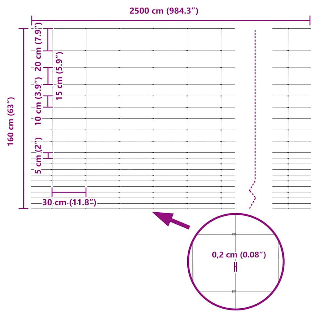 Περίφραξη αγρού Ασημί 25 x 1,6 μ Γαλβανισμένος χάλυβας