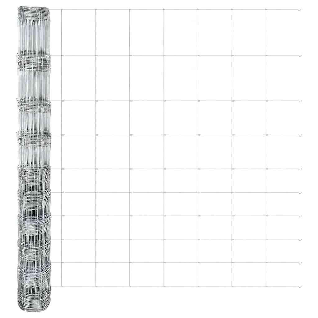Περίφραξη αγρού Ασημί 50 x 1,2 m Γαλβανισμένος χάλυβας