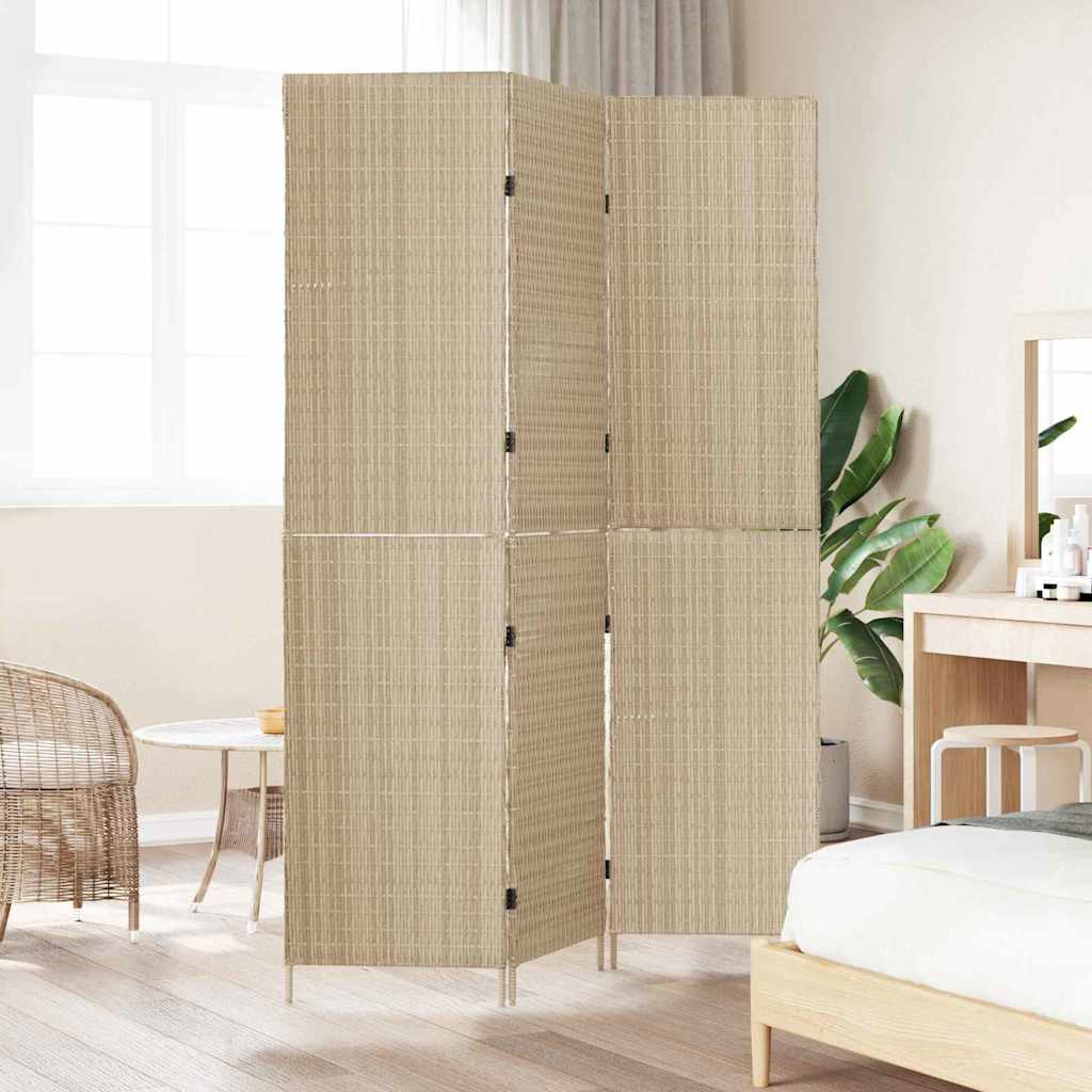 Διαχωριστικό Δωματίου Μπεζ 147 x 180 cm συνθετικό ρατάν
