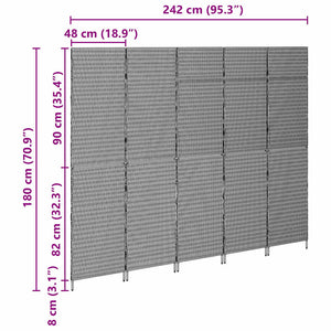 Διαχωριστικό Δωματίου Μπεζ 242 x 180 εκ. συνθετικό ρατάν