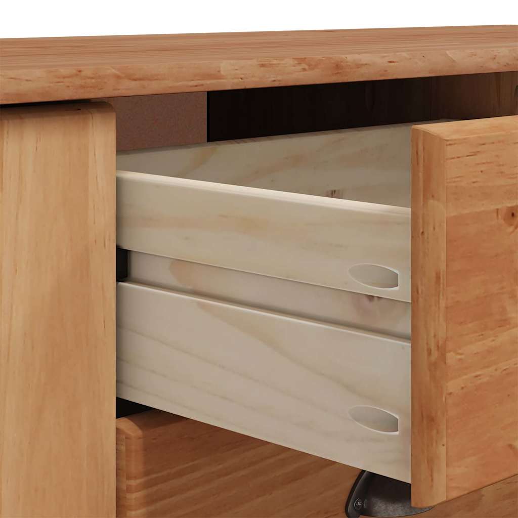 Πλαϊνό γραφείο ASKIM 133,5 x 40 x 79 εκ. Μασίφ ξύλο πεύκου - Pakobazaar