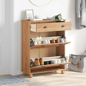 Ντουλάπα Παπουτσιών με συρτάρι ASKIM Καφέ 85 x 35 x 108 εκ - Pakobazaar