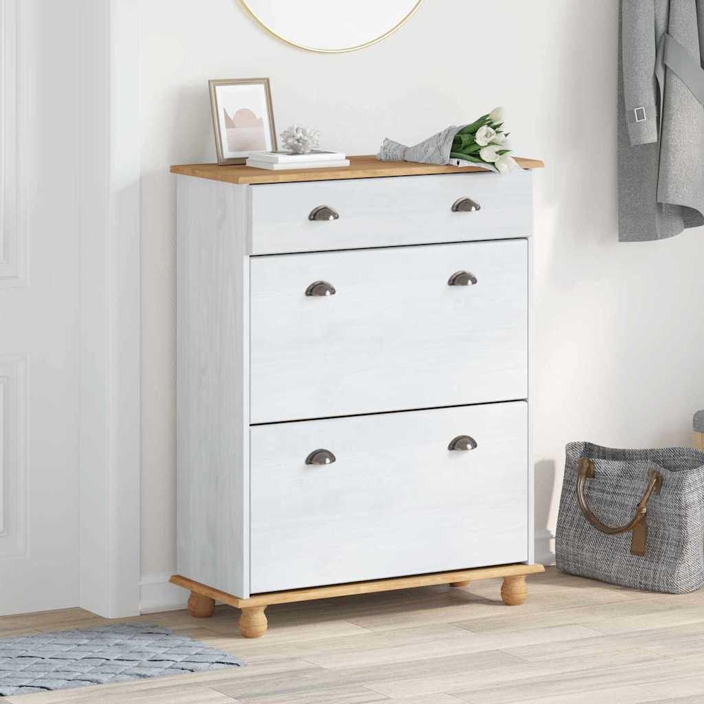 Ντουλάπα Παπουτσιών με συρτάρι ASKIM Λευκό 85 x 35 x 108 εκ